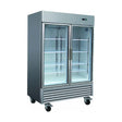 Serv-Ware RR2G-HC 53" 2 Door Reach-In Refrigerator with Glass Doors, 49 Cu. Ft.