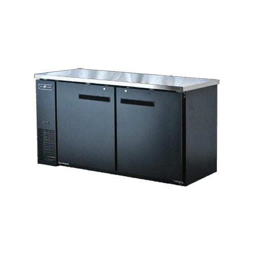 Spartan SBBB-60 60.75" Two-section Back Bar Refrigerator with Solid Door