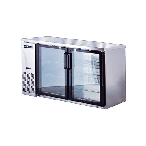 Spartan SSGBB-48 48" (2) Section Back Bar Cooler with Glass Door