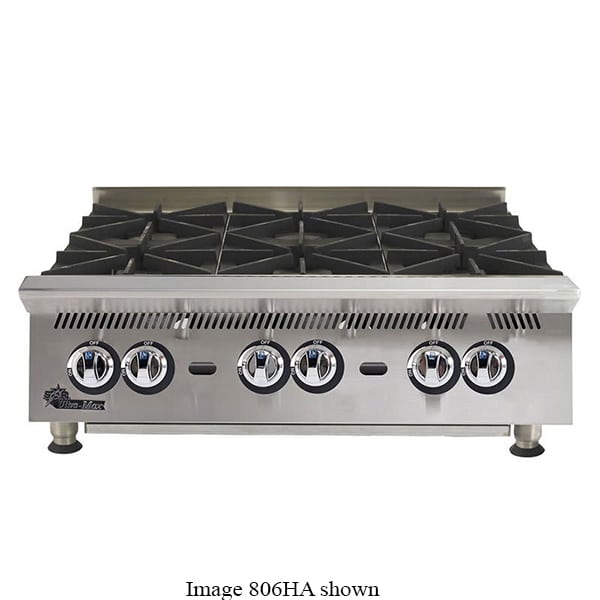 Star 8I-808HA 240,000 BTU 8 Burners Ultra-Max® Natural Gas Hot Plate