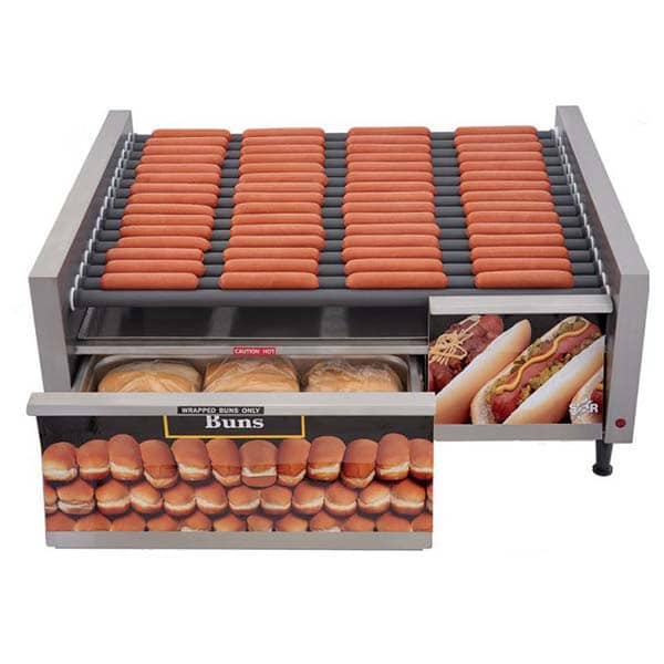 Star 8A-30STBD-230V Grill-Max® Roller Grills with Analog Controls with Clear Bun Door 230V