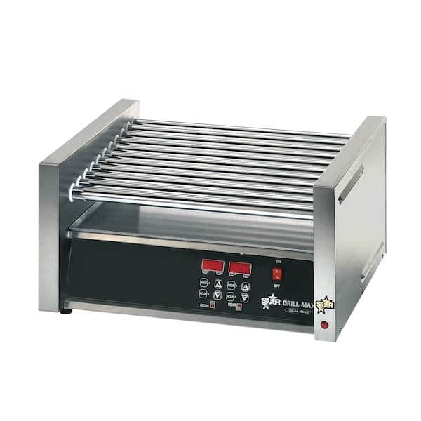 Star 8A-30CBBC-120V Grill-Max® Roller Grills with Analogue Controls Chrome with Clear Bun Door 120V