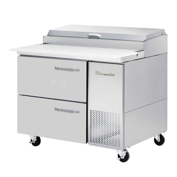 Blue Air BAPP44-D2-HC 44.38'' 2 Drawer Counter Height Refrigerated Pizza Prep Table - Kitchen Pro Restaurant Equipment