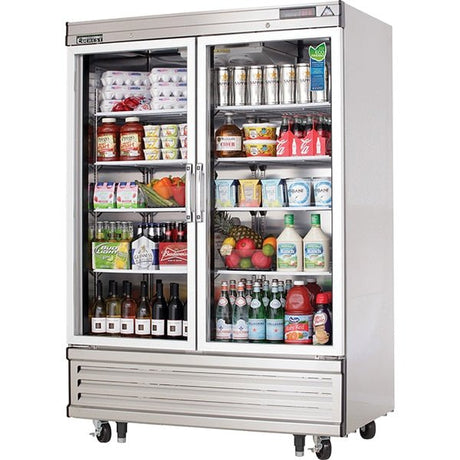 Everest EBGR2 Reach-In Refrigerator 2 Glass Doors 50 cu.ft. - Kitchen Pro Restaurant Equipment