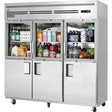 Everest EGSH6 Reach-In Refrigerator 71 cu. ft. 6 Solid and Glass Half Doors - Kitchen Pro Restaurant Equipment