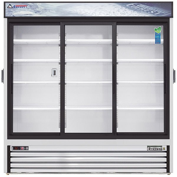 Everest EMGR69C Reach-In Chromatography Refrigerator 3 Glass Doors 69 cu.ft - Kitchen Pro Restaurant Equipment
