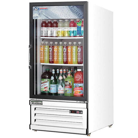 Everest EMGR8 Reach-In Merchandising Refrigerator 1 Glass Doors 8 cu.ft - Kitchen Pro Restaurant Equipment