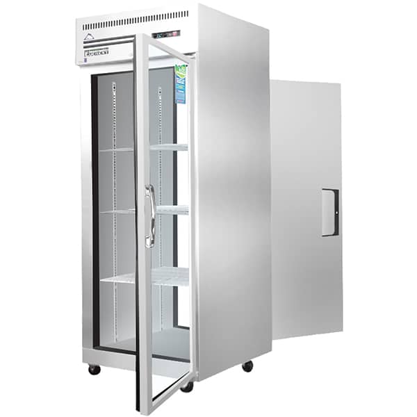 Everest ESPT-1G-1S Reach-In Pass-Thru Refrigerator 23 cu. ft. 2 Doors Blizzard R290 Refrigeration System - Kitchen Pro Restaurant Equipment