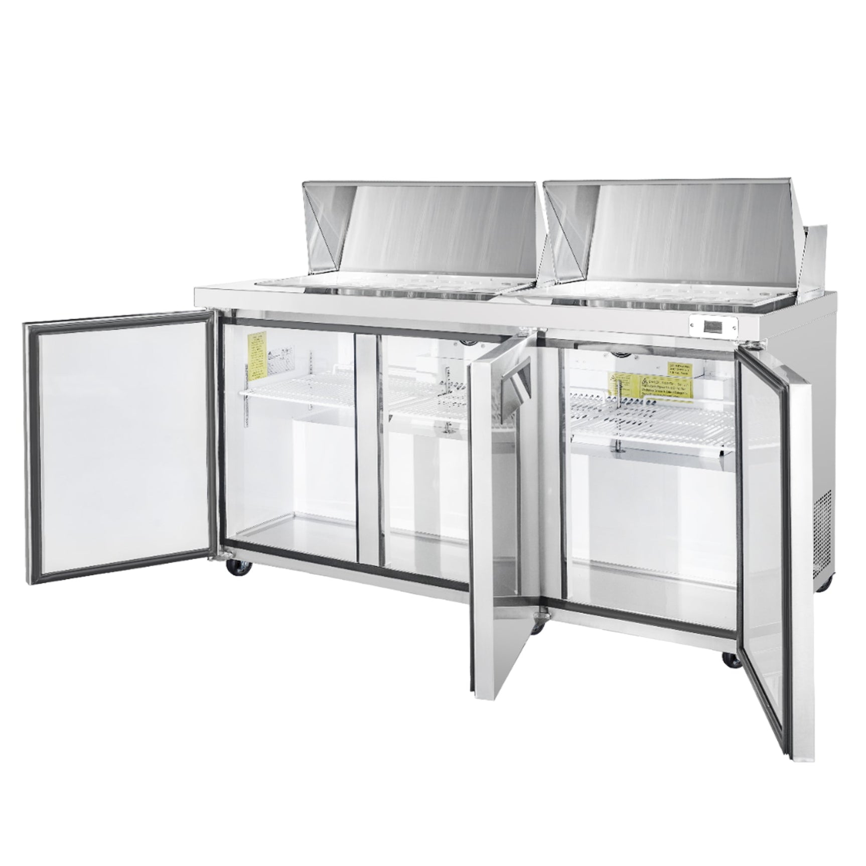 Frigos FG-SWPT-72 72" 3 Door Refrigerated Sandwich Prep Table - Kitchen Pro Restaurant Equipment