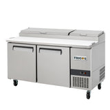 Frigos Premium FGP-PZ-2D 67" Refrigerated Pizza Prep Table 2 Door - Kitchen Pro Restaurant Equipment