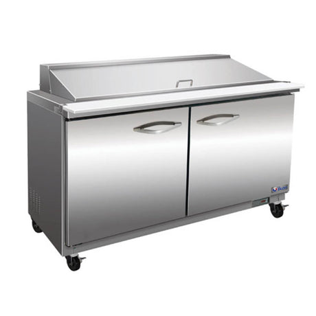 IKON ISP36M 36" 2 Door Mega Top Refrigerated Sandwich Prep Table - Kitchen Pro Restaurant Equipment