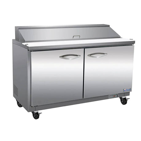 IKON ISP48 48" 2 Door Refrigerated Sandwich Prep Table - Kitchen Pro Restaurant Equipment