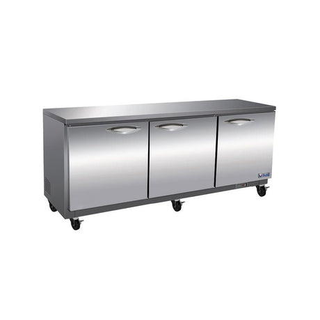 IKON IUC72F 72" Three Section Solid Door Undercounter Freezer 18 Cu Ft - Kitchen Pro Restaurant Equipment