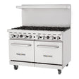 Inferno Blaze Premium IBP-GR-48/LP 48" 8 Burner Liquid Propane Range with 2 Standard Ovens - 310,000 BTU - Kitchen Pro Restaurant Equipment