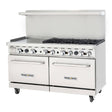 Inferno Blaze Premium IBP-GR-6024/LP 60" Liquid Propane 6 Burner Range with 2 Ovens with 24" Griddle - 294,000 BTU - Kitchen Pro Restaurant Equipment