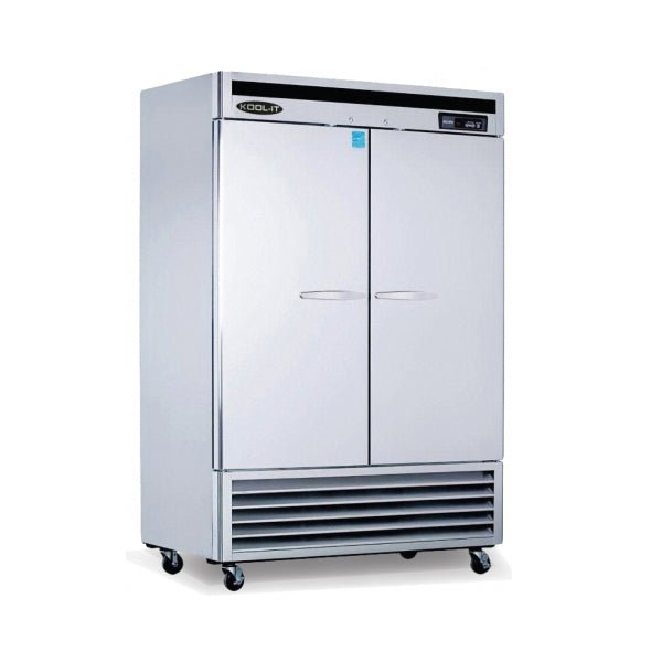 Kool-It KBSR-2 54" Solid Two Door Reach-In Refrigerator - Bottom Mount - Kitchen Pro Restaurant Equipment