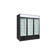 Kool-It KGM-75 78" Black Swing Glass Door Refrigerated Merchandiser with LED Lighting - Kitchen Pro Restaurant Equipment