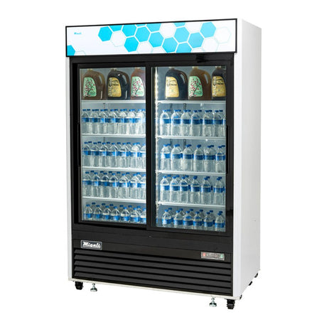 Migali C-49RS-HC 54.4" Two Sliding Glass Door Merchandiser Refrigerator – 49 Cu Ft - Kitchen Pro Restaurant Equipment
