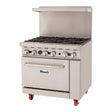 Migali C-RO6B-NG 36" Natural Gas 6 Burner Range with Oven - 219,000 BTU - Kitchen Pro Restaurant Equipment