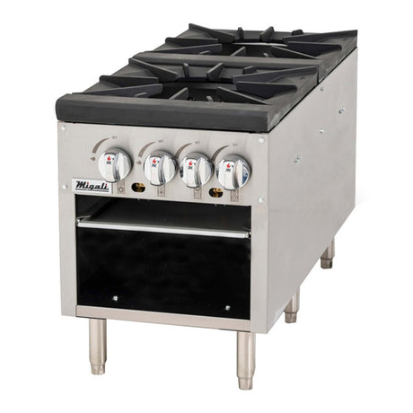 Migali C-SPS-2-18 Natural Gas Stock Pot Range 160,000 BTU - Kitchen Pro Restaurant Equipment