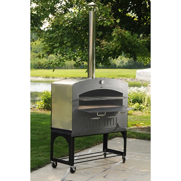 Omcan 31313 Outdoor Wood Burning Oven With Stainless Steel Oven Shelf 46 inches - Kitchen Pro Restaurant Equipment