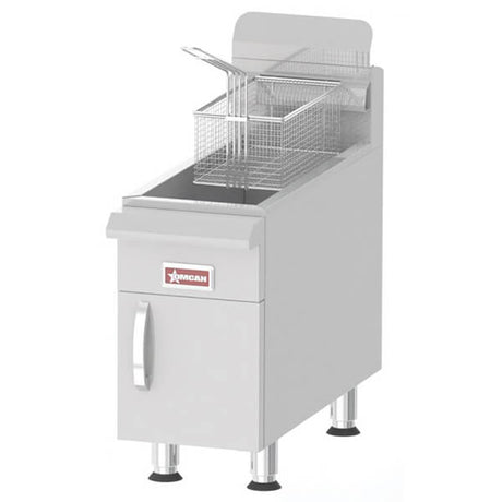 Omcan 43086 15 lbs NG Countertop Gas Fryer - 26,500 BTU - Kitchen Pro Restaurant Equipment