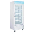 Omcan 50036 28" White Swing Glass Door Merchandiser Refrigerator - 23 Cu Ft - Kitchen Pro Restaurant Equipment