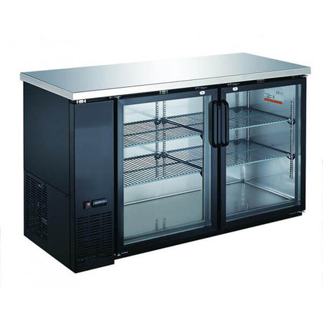 Omcan 50060 60" Glass Door Back Bar Refrigerator - 15.8 Cu Ft - Kitchen Pro Restaurant Equipment