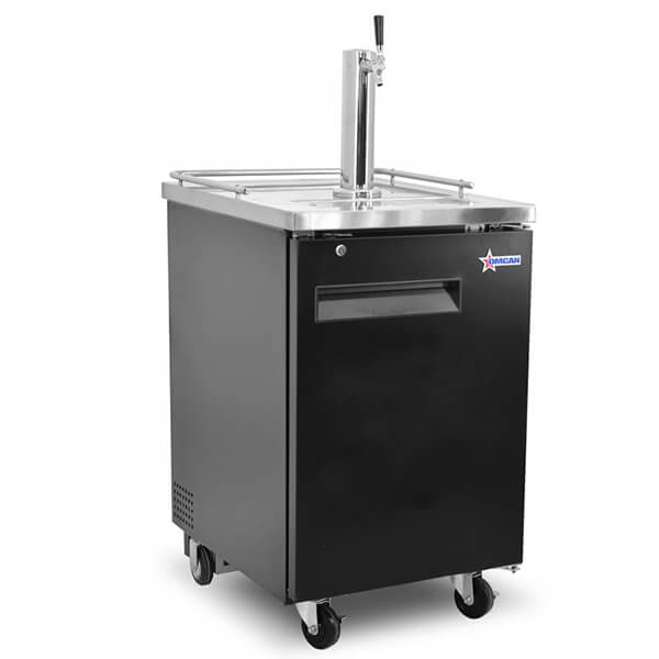 Omcan 50066 Single Tap Kegerator 23.5" Beer Dispenser (1) 1/2 Keg Capacity - Kitchen Pro Restaurant Equipment