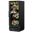 True GDM-12FC-HC-TSL01 24 7/8" Black Glass Door Floral Case with 2 Shelves and Hydrocarbon Refrigerant, Black - 115V - Kitchen Pro Restaurant Equipment