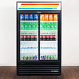 True® GDM-47-HC-LD Black Refrigerated Sliding Glass Door Merchandiser with LED Lighting 54" - 47 Cu Ft - Kitchen Pro Restaurant Equipment