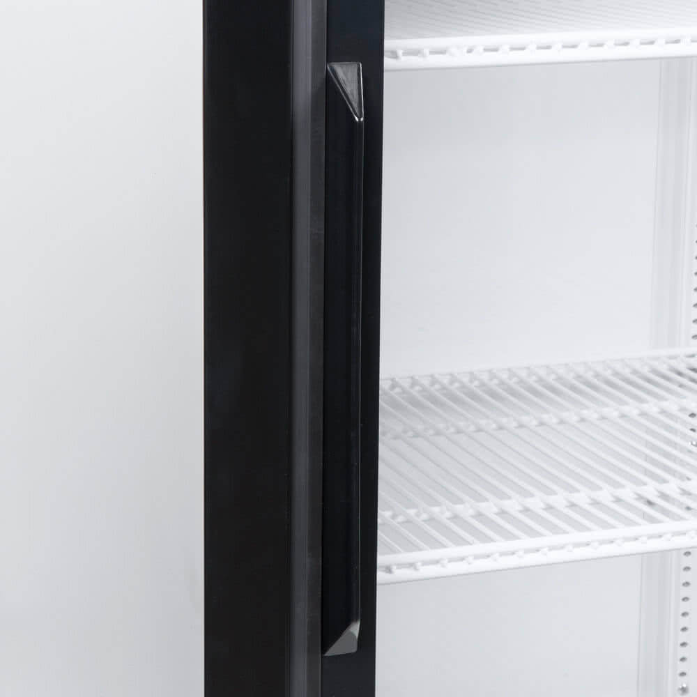 True® GDM-47-HC-LD Black Refrigerated Sliding Glass Door Merchandiser with LED Lighting 54" - 47 Cu Ft - Kitchen Pro Restaurant Equipment