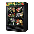 True GDM-47FC-HC-LD 2 Section Floral Cooler With Sliding Door - Black, 115v - Kitchen Pro Restaurant Equipment