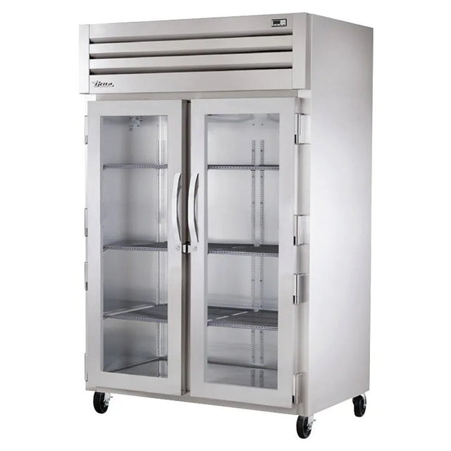 True STA2R-2G-HC 52 3/5" Two Section Reach In Refrigerator, (2) Left/Right Hinge Glass Doors, 115v - Kitchen Pro Restaurant Equipment