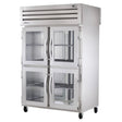 True STA2R-4HG-HC 52 3/5" Two Section Reach In Refrigerator, (4) Left/Right Hinge Glass Doors, 115v - Kitchen Pro Restaurant Equipment
