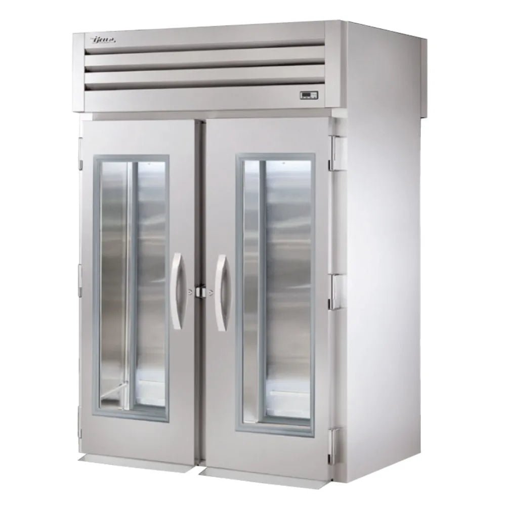 True STA2RRT-2G-2S 68" Two Section Roll Thru Refrigerator, (2) Left/Right Hinge Glass Doors, 115v - Kitchen Pro Restaurant Equipment