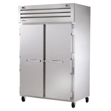 True STG2DT-2S 53" Two Section Commercial Refrigerator Freezer - Solid Doors, Top Compressor, 115v - Kitchen Pro Restaurant Equipment