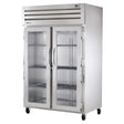 True STR2R-2G-HC 52 3/5" Two Section Reach In Refrigerator, (2) Left/Right Hinge Glass Doors, 115v - Kitchen Pro Restaurant Equipment