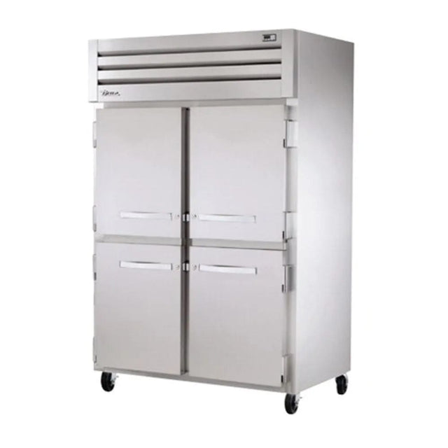 True STR2R-4HS-HC 52 3/5" Two Section Reach In Refrigerator, (4) Left/Right Hinge Solid Doors, 115v - Kitchen Pro Restaurant Equipment