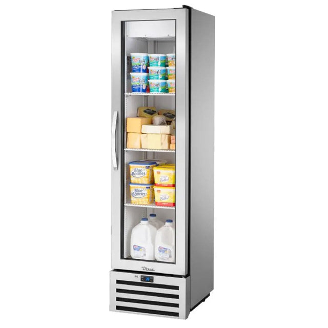 True T-11G-HC-FGD01 19 1/4" One Section Reach In Refrigerator, (1) Right Hinge Glass Door, 115v - Kitchen Pro Restaurant Equipment