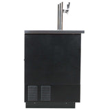 True® TDD-3-HC Black Direct Draw Beer Dispenser 3 Keg Kegerator 2 Towers 2 Taps 70" - Kitchen Pro Restaurant Equipment