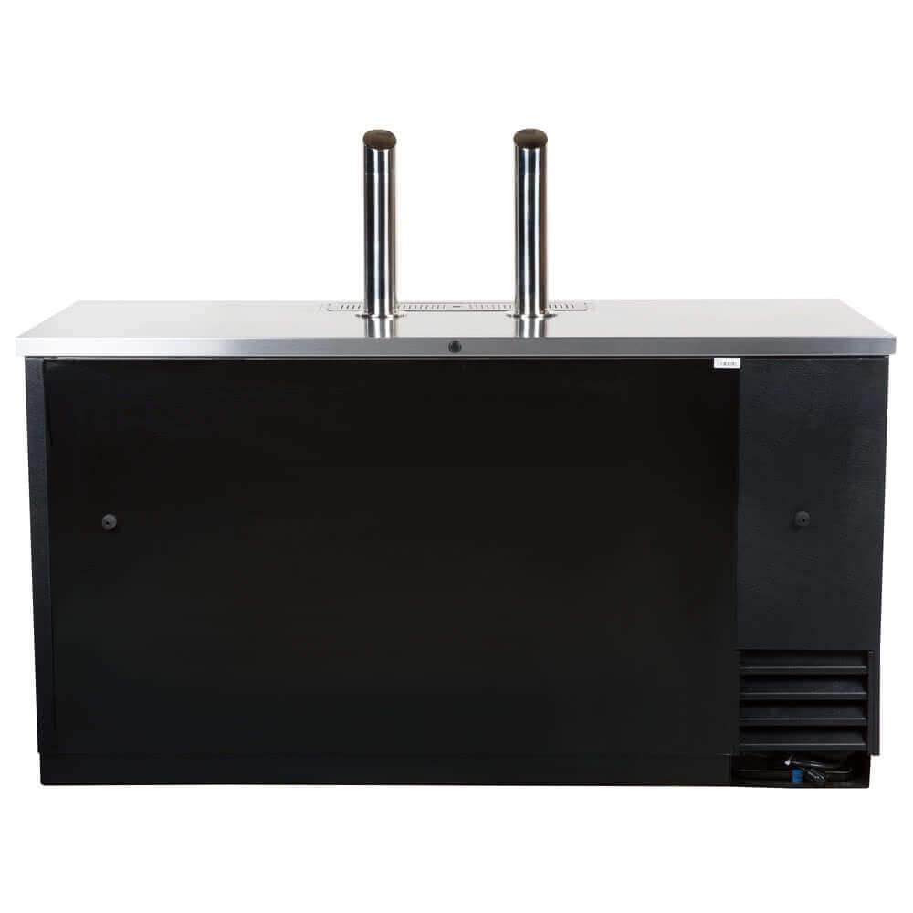 True® TDD-3-HC Black Direct Draw Beer Dispenser 3 Keg Kegerator 2 Towers 2 Taps 70" - Kitchen Pro Restaurant Equipment