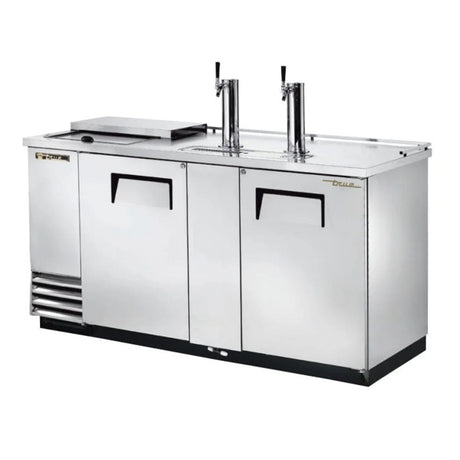 True TDD-3CT-S-HC 69" Kegerator Beer Dispenser With (3) Keg Capacity - (2) Columns, Stainless, 115v - Kitchen Pro Restaurant Equipment