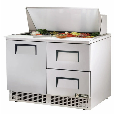 True TFP-48-18M-D-2 48" Sandwich/Salad Prep Table With Refrigerated Base, 115v - Kitchen Pro Restaurant Equipment