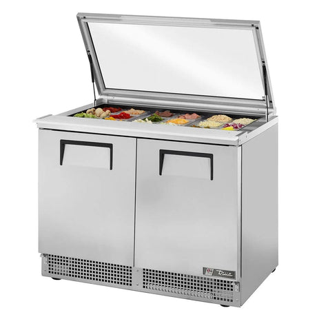 True TFP-48-18M-FGLID 48" Sandwich/Salad Prep Table With Refrigerated Base, 115v - Kitchen Pro Restaurant Equipment