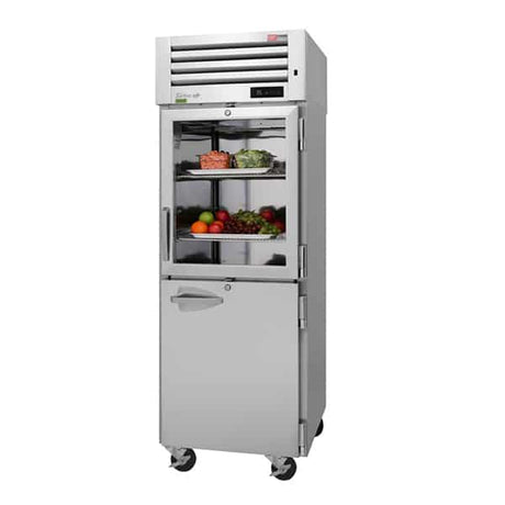 Turbo Air PRO-26R-GSH-N 29" Glass and Solid Door Reach-In Top Mount Refrigerator - Kitchen Pro Restaurant Equipment