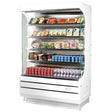Turbo Air TOM-50W-N 16.5 cu.ft. 51" 115V White Glass Sides Full Height Refrigerated Vertical Open Display Case - Kitchen Pro Restaurant Equipment