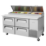 Turbo Air TPR-67SD-D4-N 67" 4 drawers Pizza Prep Table Unit - Kitchen Pro Restaurant Equipment