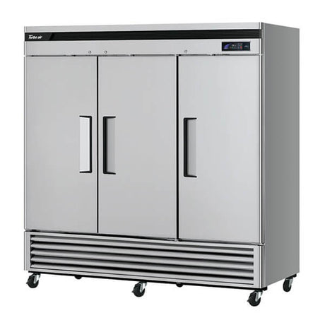 Turbo Air TSR-72SD-N 82" 3-Section Solid Door Reach-In Bottom Mount Refrigerator - Kitchen Pro Restaurant Equipment