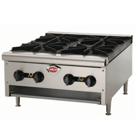 Wells HDHP2430G Countertop Gas Hot Plate 24 inch 106,000 BTU - Kitchen Pro Restaurant Equipment